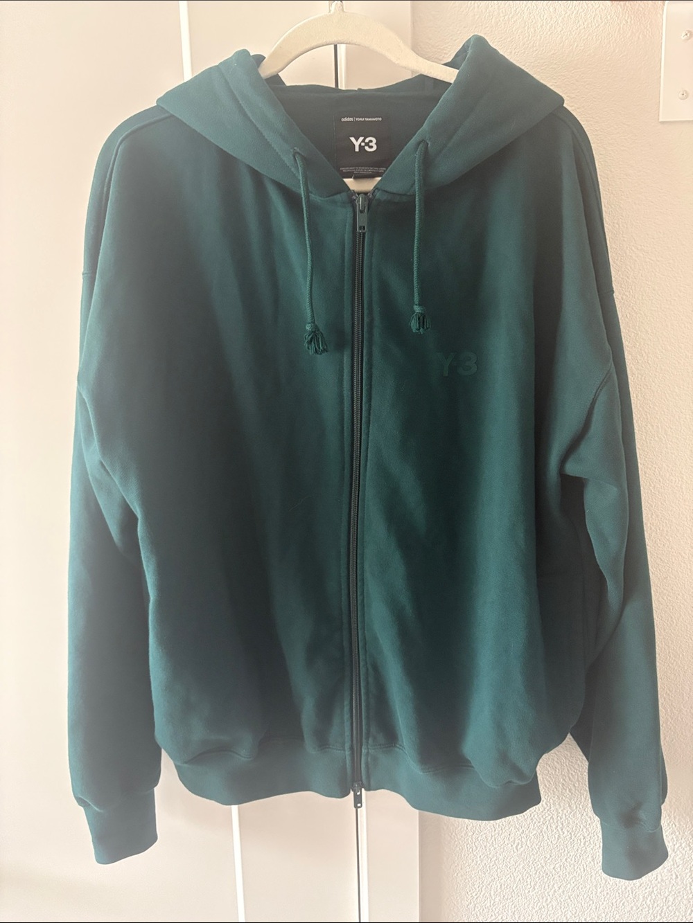 Y-3 Deep Green Full-Zip Hoodie Jacket